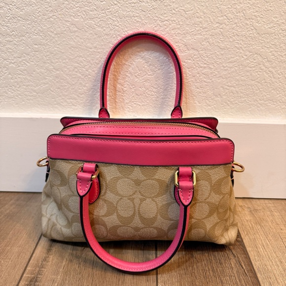 Coach Mini Darcie Carryall Bag Satchel Purse Crossbody - Picture 3 of 11